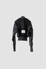 Perforated zip sweater w