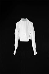 Perforated zip sweater w