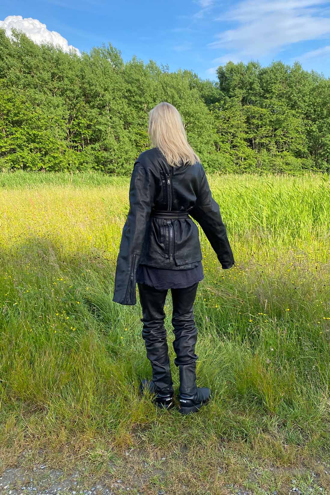 Leather Biker Jacket - NELLY JOHANSSON