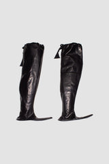 Thigh High Leather Boots - NELLY JOHANSSON