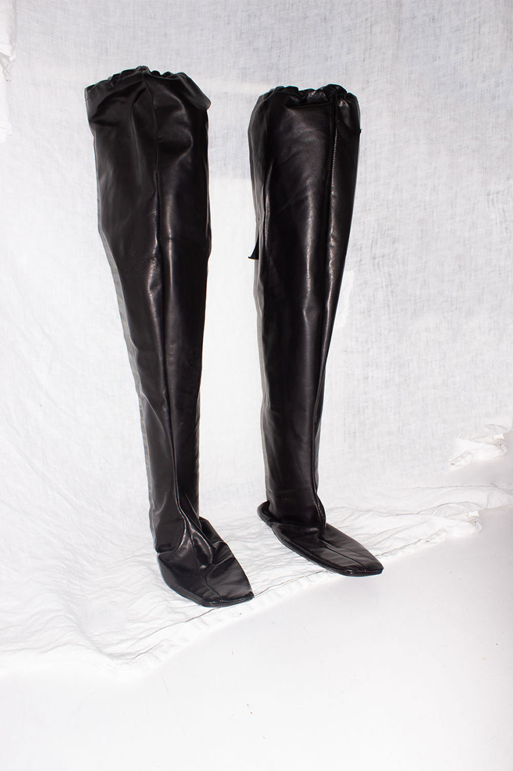 Thigh High Leather Boots - NELLY JOHANSSON