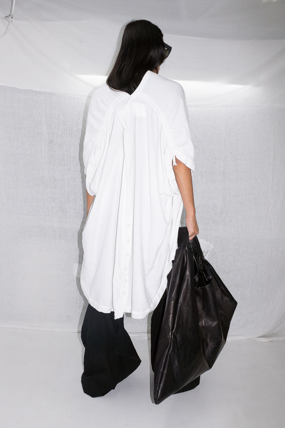 Linen Shirt-Cape - NELLY JOHANSSON