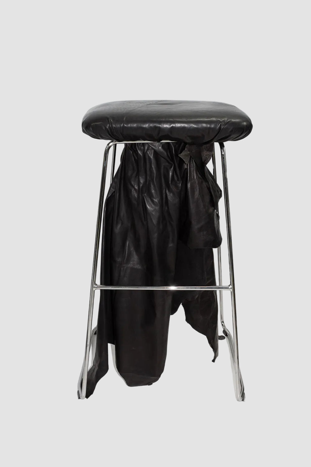 Stool Sculpture by NELLY JOHANSSON, leather
