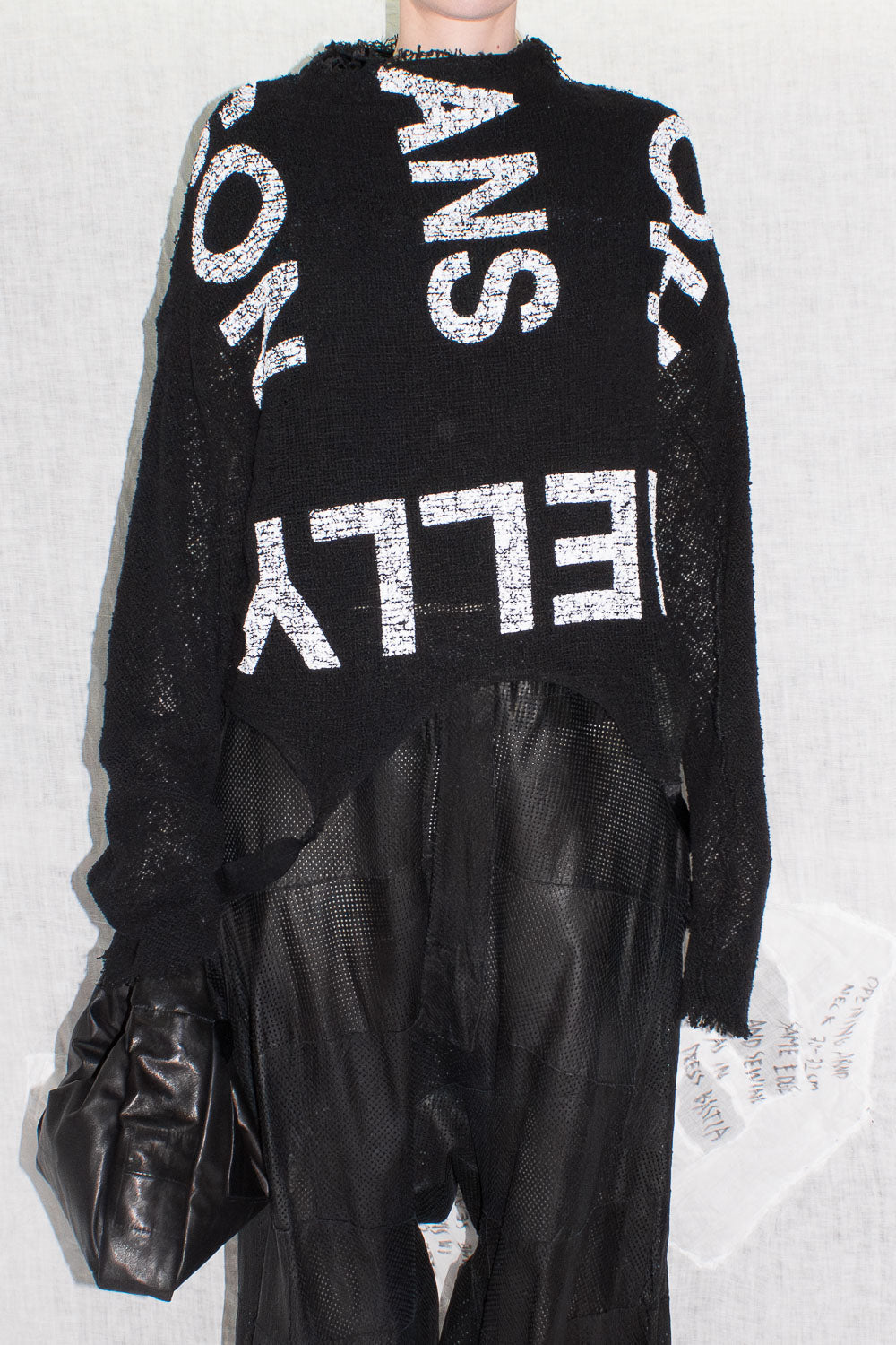 Printed Mesh Knit Sweater - NELLY JOHANSSON
