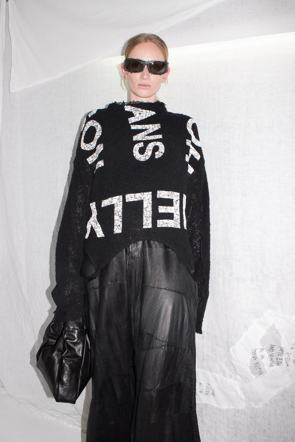 Printed Mesh Knit Sweater - NELLY JOHANSSON