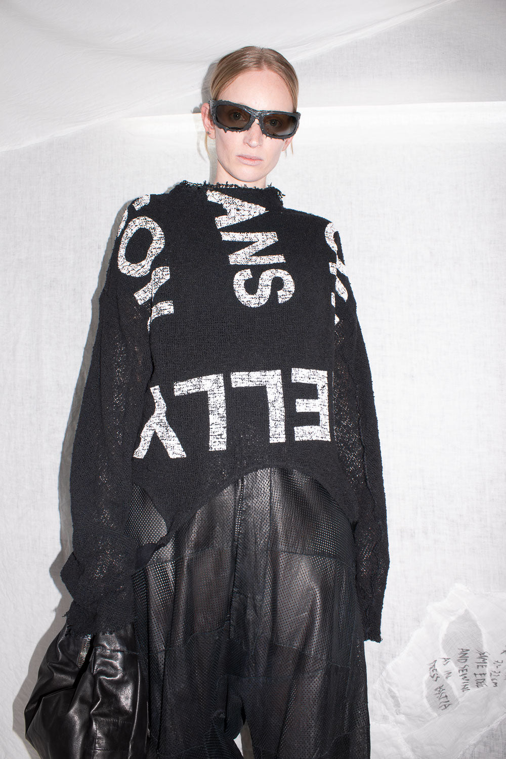 Printed Mesh Knit Sweater - NELLY JOHANSSON