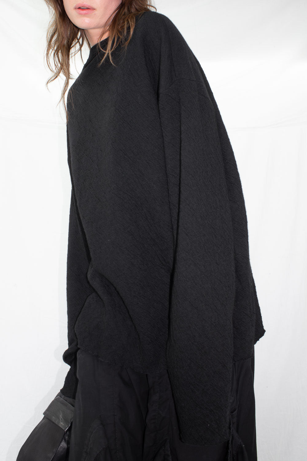 Textured Merino Wool Knit Sweater - NELLY JOHANSSON