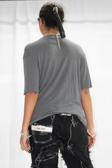 Grey Silk Blend T-shirt