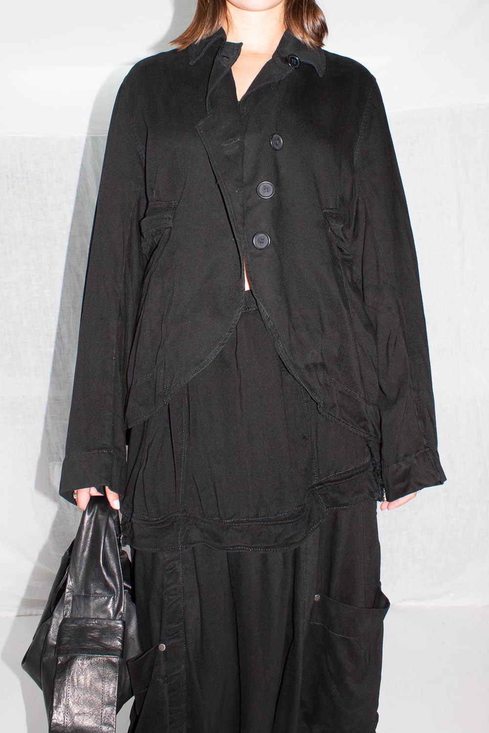 Rounded Lyocell Jacket - NELLY JOHANSSON