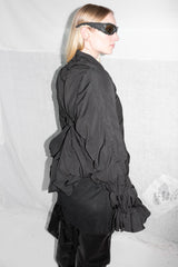 Ruched Bomber Jacket