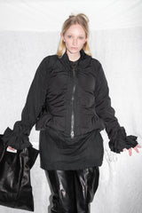 Ruched Bomber Jacket