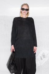 Hand-painted linen T-shirt