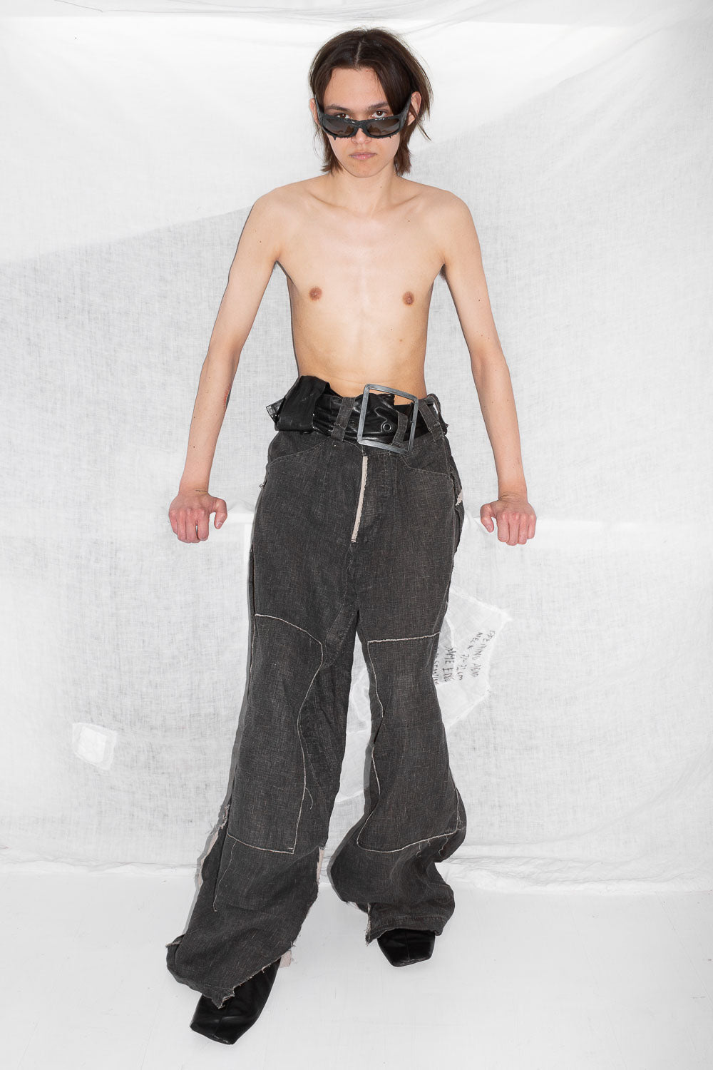 Patched Linen Trousers - NELLY JOHANSSON