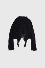 Printed Mesh Knit Sweater