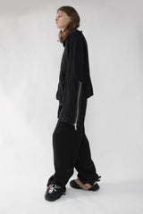 Asymmetrical Hemp Denim Jacket - NELLY JOHANSSON