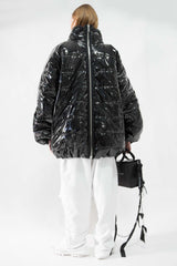 Oversized Vinyl Puffer Jacket - NELLY JOHANSSON