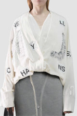 Folded Patch Work Fleece Cardigan - NELLY JOHANSSON