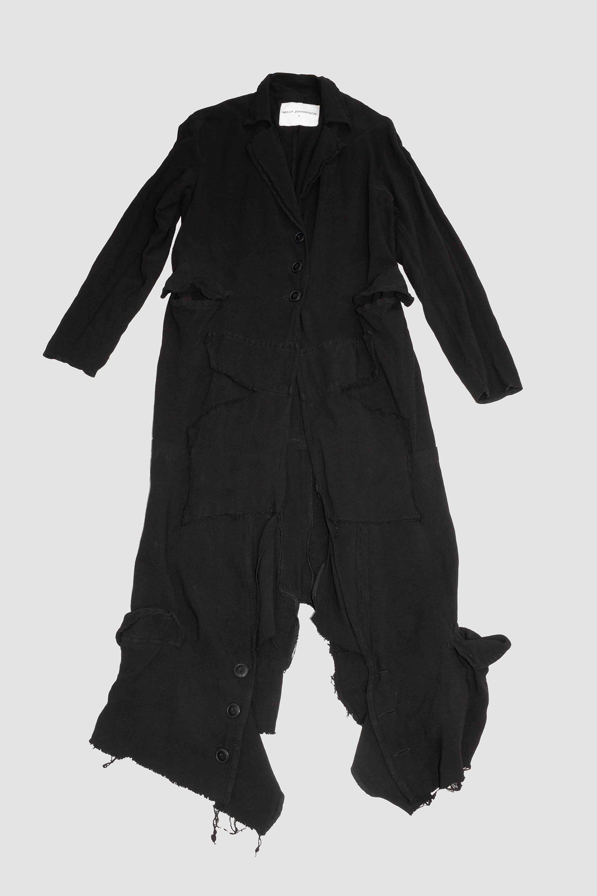 Deconstructed Linen Coat by NELLY JOHANSSON, cotton and linen 6