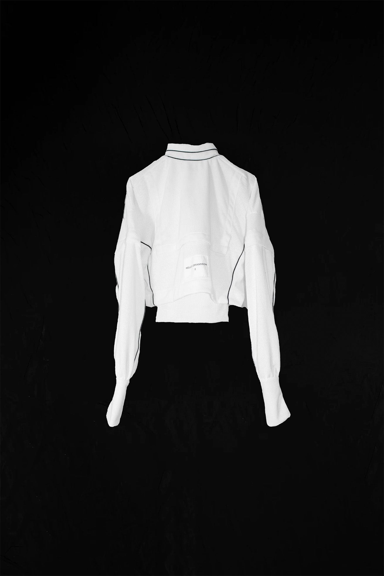 Perforated zip sweater w - NELLY JOHANSSON