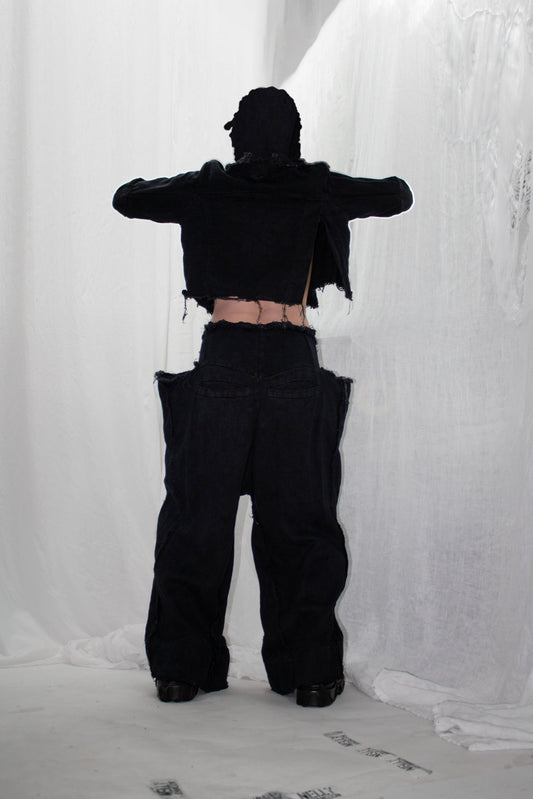 NELLY JOHANSSON 2023–24 collection: cropped black jacket with wide black trousers 12
