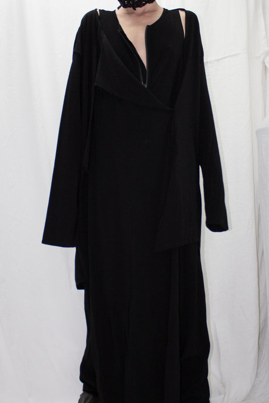 NELLY JOHANSSON 2023–24 collection: long black coat with black buttons 24