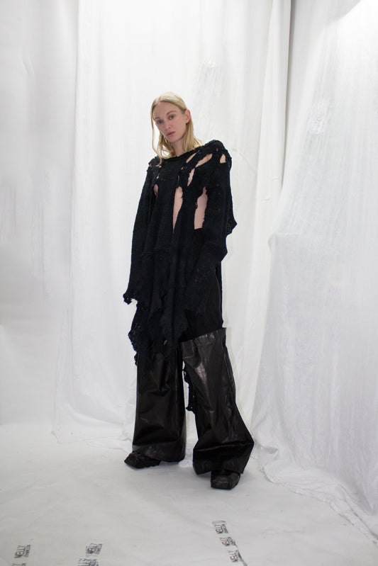 NELLY JOHANSSON 2023–24 collection: black cut-out jacket with black trousers 40