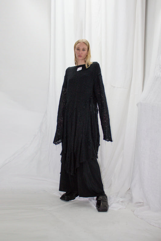 NELLY JOHANSSON 2023–24 collection: long black button-front dress 49