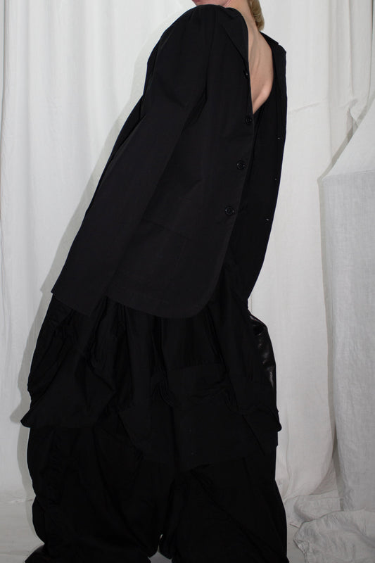 NELLY JOHANSSON 2023–24 collection: long black garment, detail 57