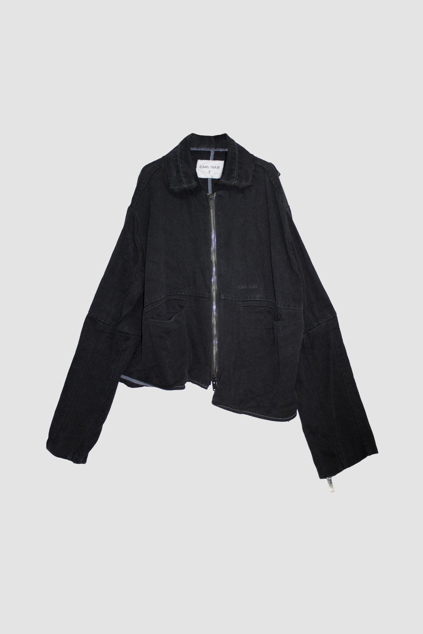 Asymmetrical Hemp Denim Jacket - NELLY JOHANSSON