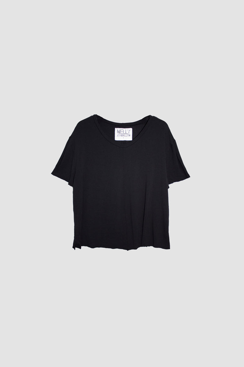 Cropped V-Neck T-Shirt
