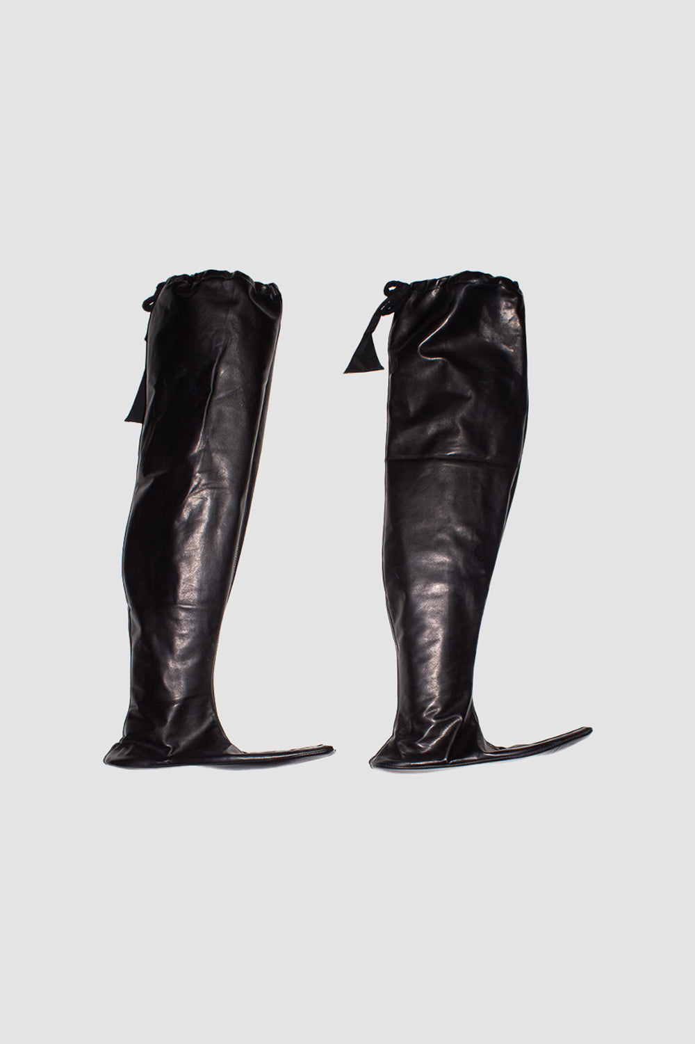 Thigh High Leather Boots - NELLY JOHANSSON