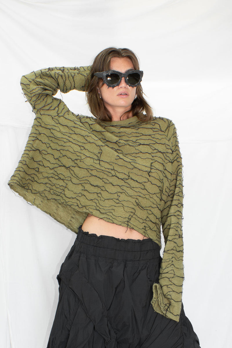 Striped Merino Wool Knit Sweater