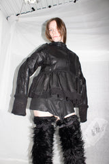 Lambskin Peplum Jacket