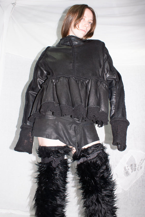 Lambskin Peplum Jacket
