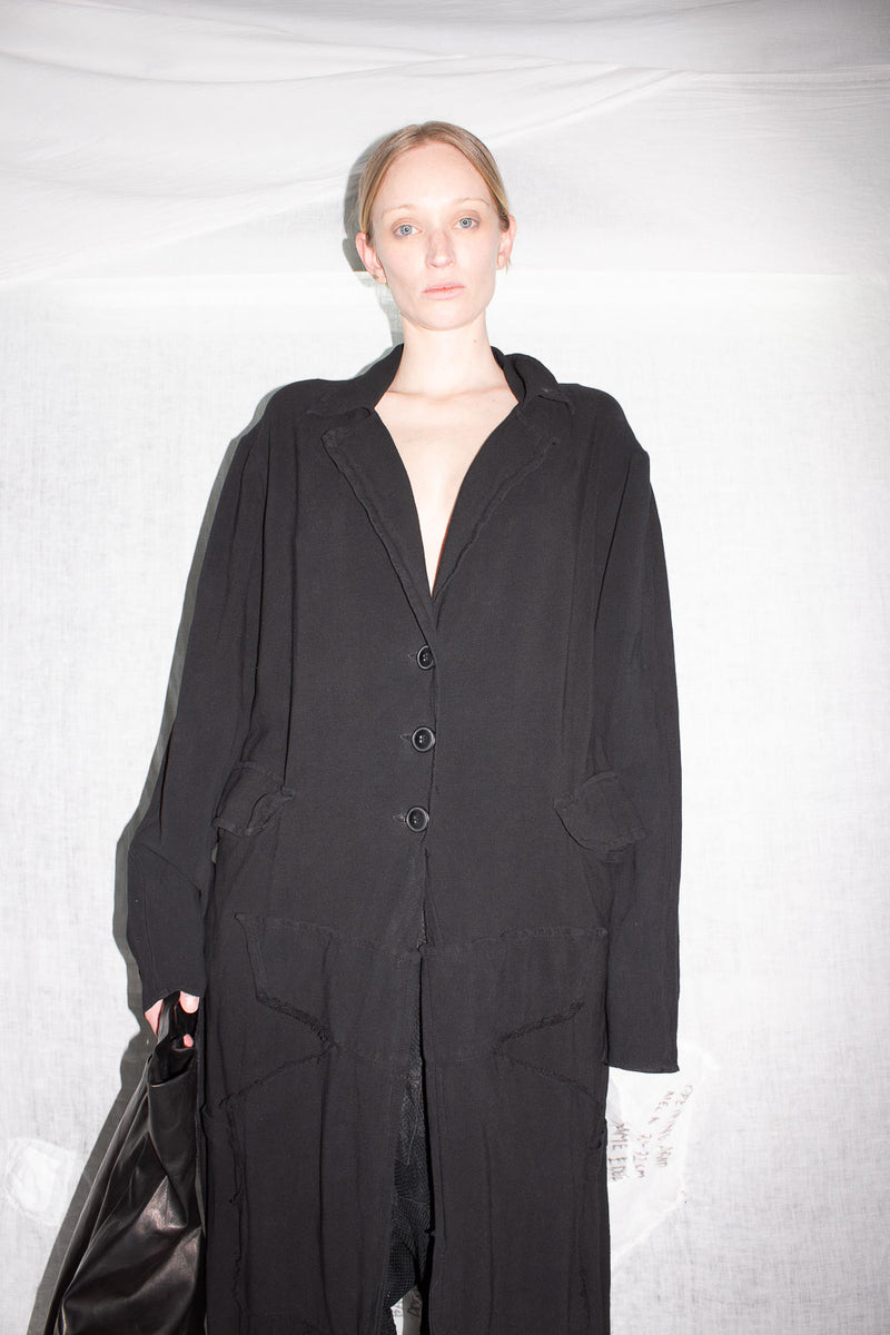Deconstructed Linen Coat