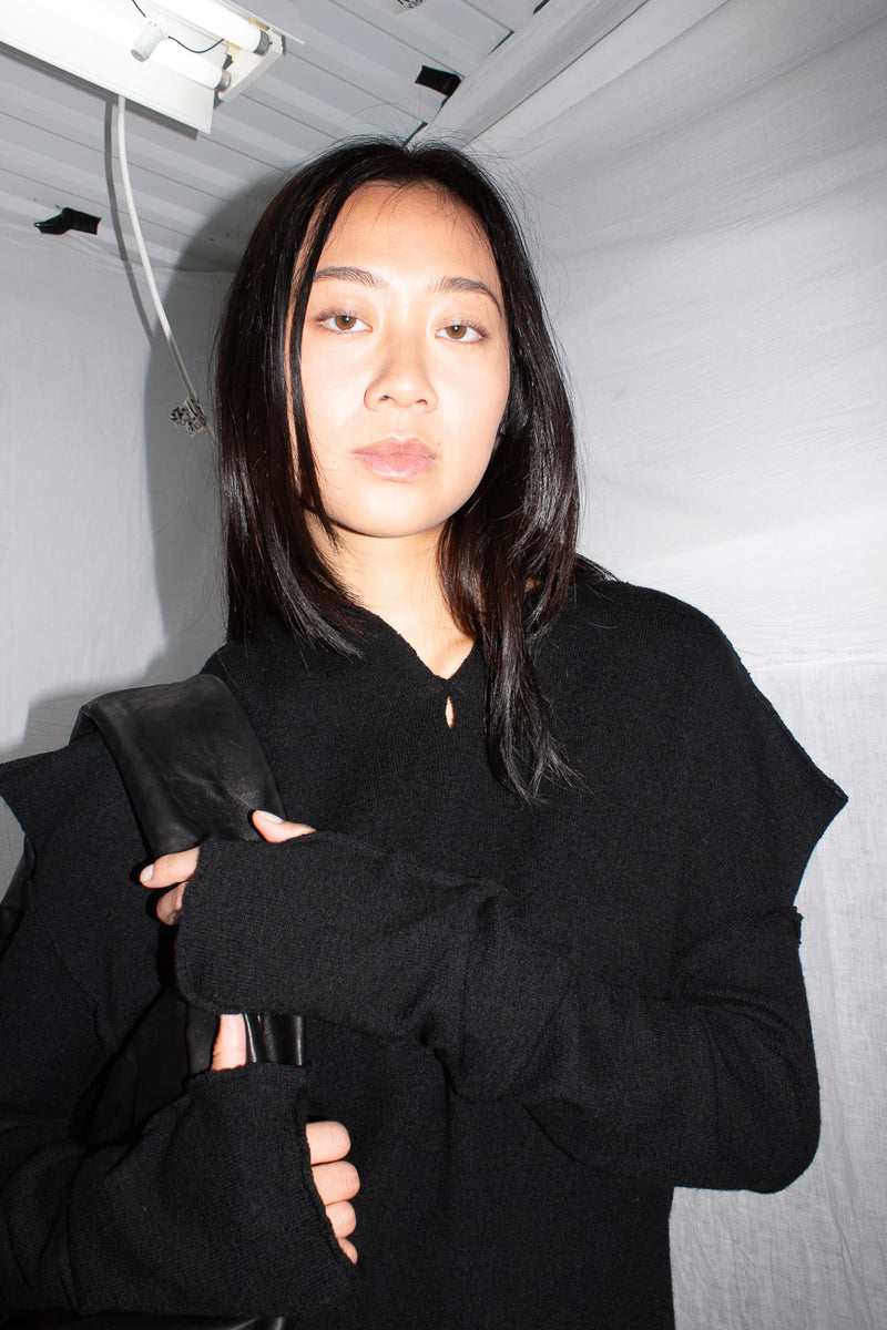 Triangular Merino Wool Knit Sweater