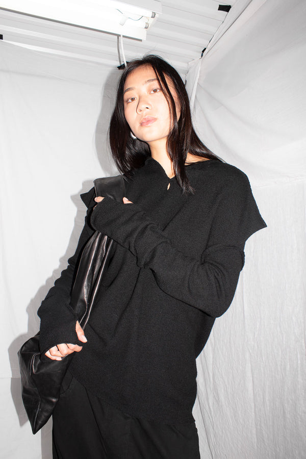 Triangular Merino Wool Knit Sweater