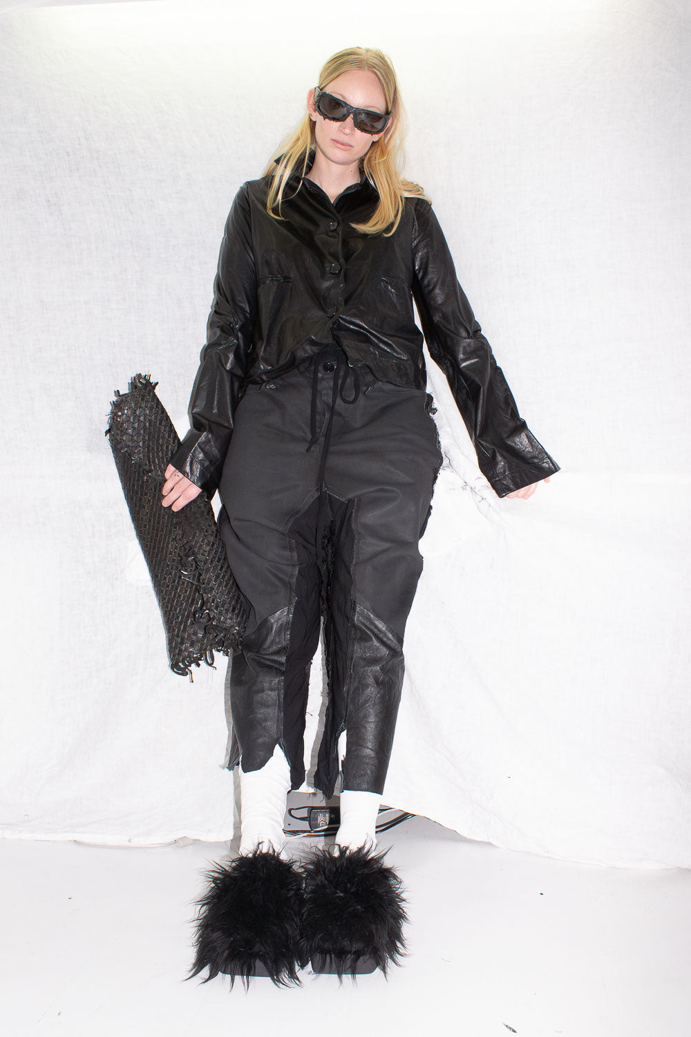 Sculptural Leather Jacket - NELLY JOHANSSON