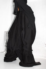 Skirt Layered Wool Trousers