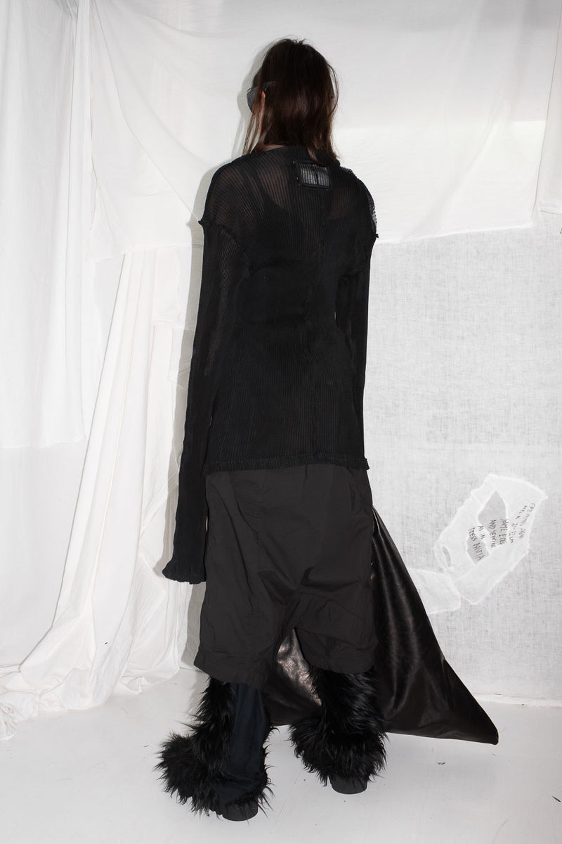 Pleated Long Sleeve Top