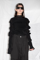 Pleated Long Sleeve Top