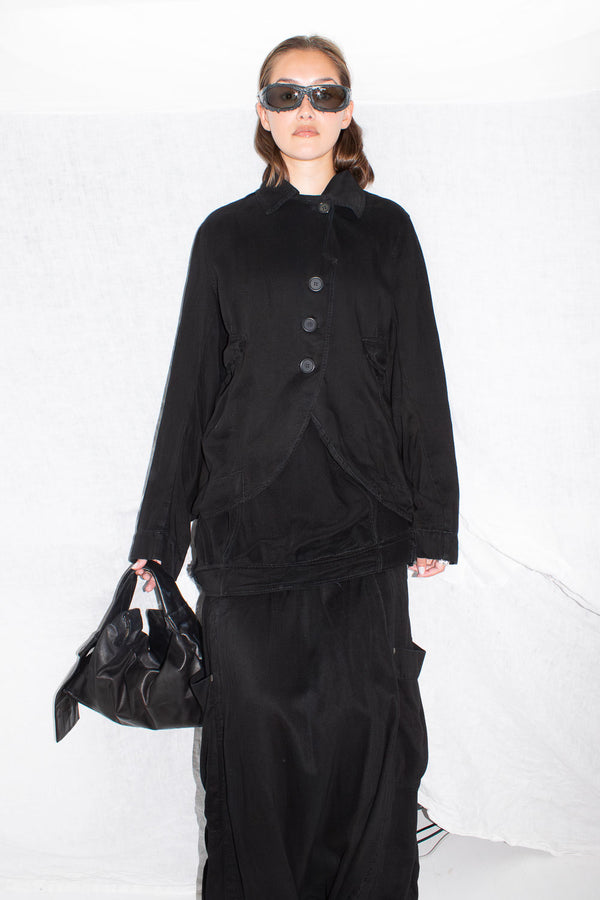 Rounded Lyocell Jacket