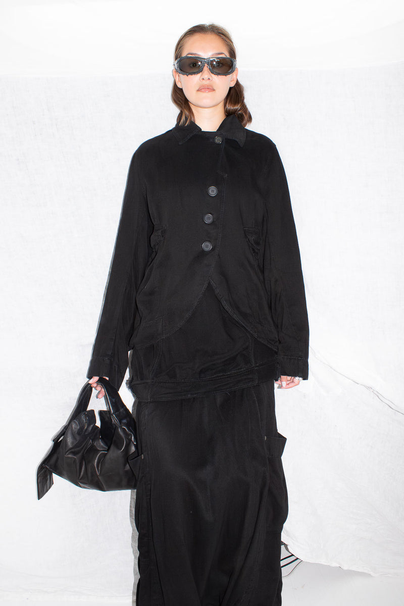 Rounded Lyocell Jacket