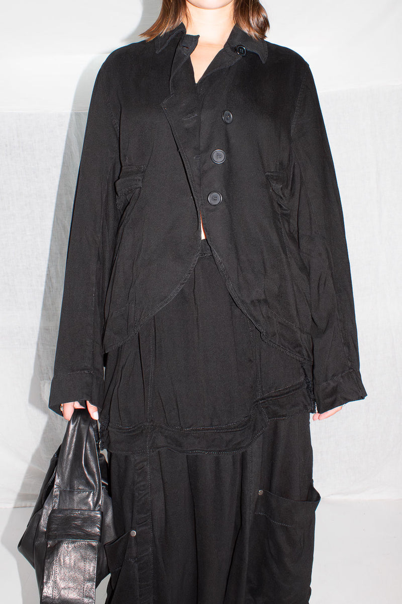 Rounded Lyocell Jacket