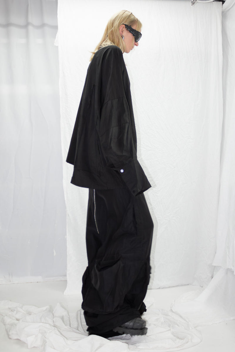 Pantalon cargo taille haute