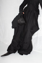 Skirt Layered Wool Trousers