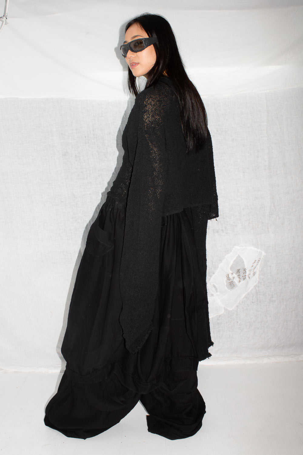 Mesh Knit Long Sleeve Sweater - NELLY JOHANSSON