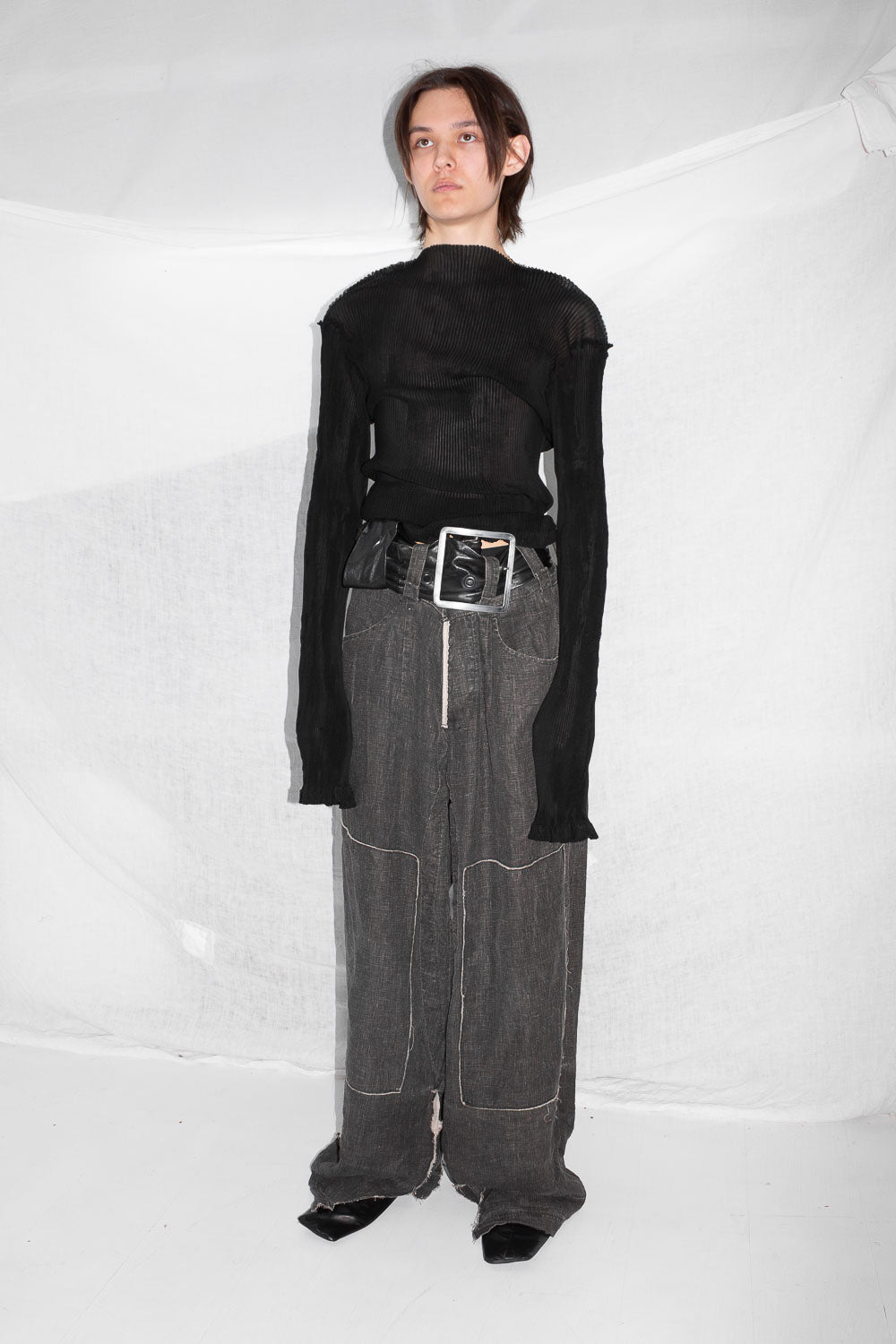 Patched Linen Trousers - NELLY JOHANSSON