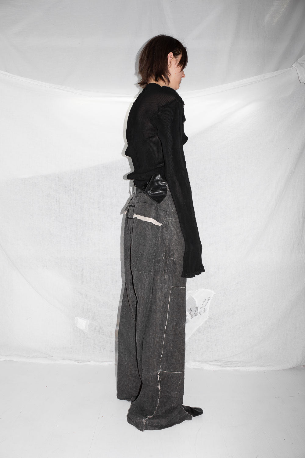 Patched Linen Trousers - NELLY JOHANSSON