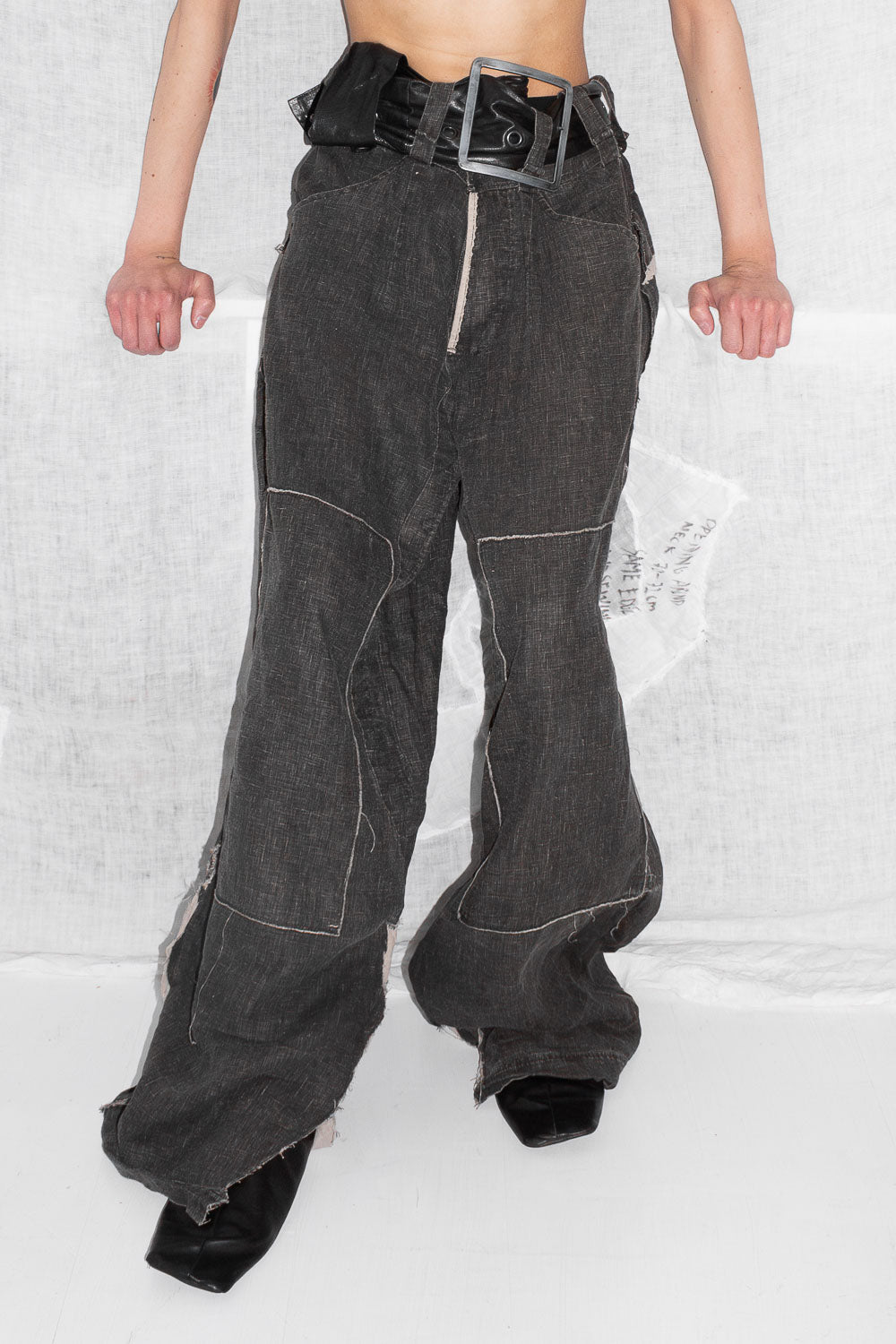 Patched Linen Trousers - NELLY JOHANSSON